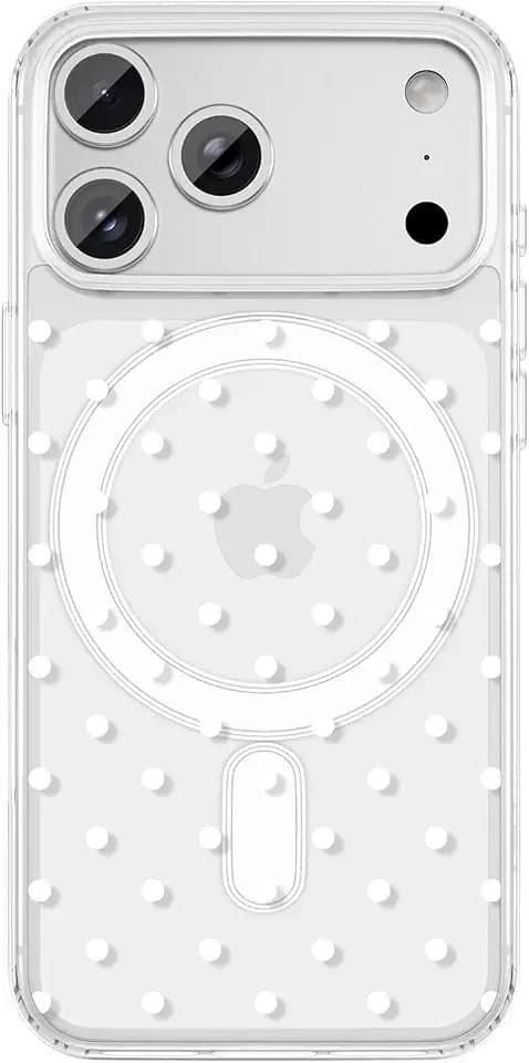 ZTOFERA Cute Polka Dot Case for iPhone 18 Pro/17 Pro 6.3",White Dot