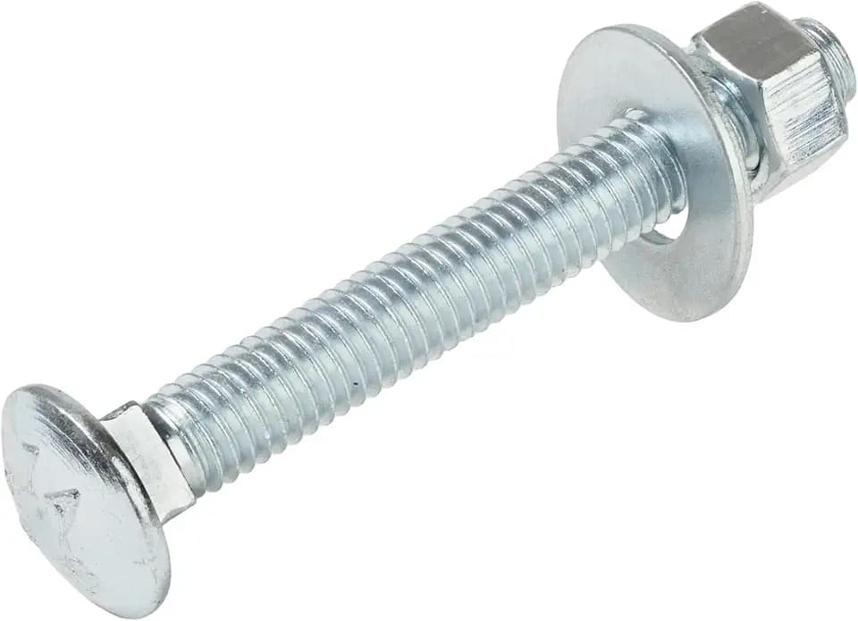 3/8" x 3" (50 Pack) Zinc Carriage Bolt Kit, Grade 307A by Makers Bolt