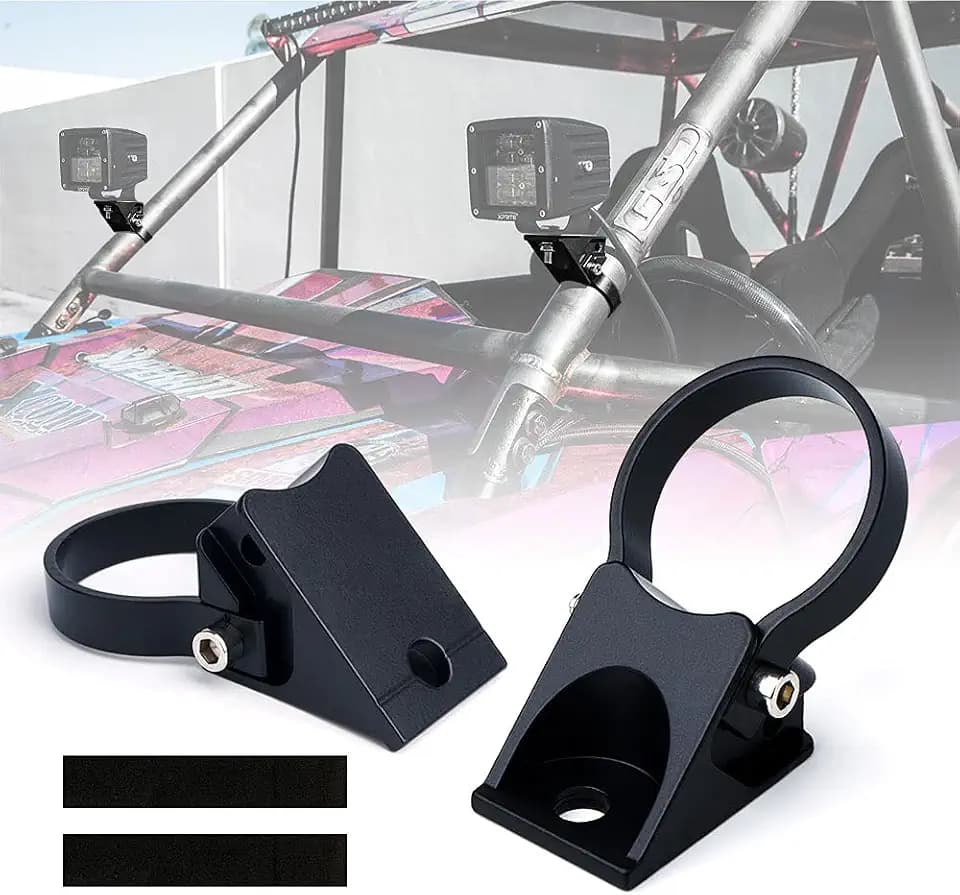 Xprite 2 Inch Roll Bar Mounting Brackets,Adjustable LED Light Bar Brackets