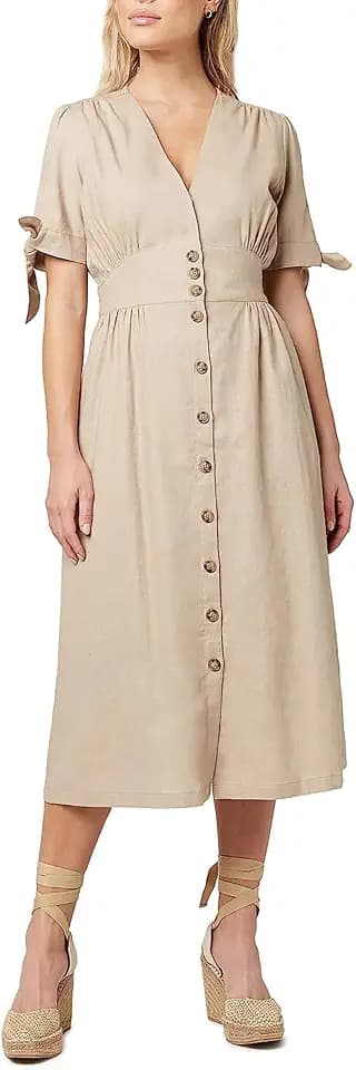 Buffalo David Bitton Women's Mariposa V Neck Button Front Dress 2