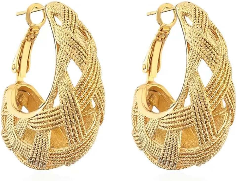 Gold/Silver Hoop Earrings For Women Trendy,Chunky/Big/Thin/Medium/Oval/Thick/Twist Multi-Colored Zirconia Dangle Huggie Rainbow CZ Amber Resin Hoops, Lightweight Birhtday Fashion Jewelry Gift.