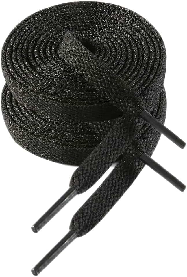 VSUDO Flach Sneaker Schnürsenkel, 8mm Breite Flat Shoelace, Sneaker Schuhbänder, Ersatz Schnürsenkel für Turnschuhe, Laufschuhe, Sportschuhe