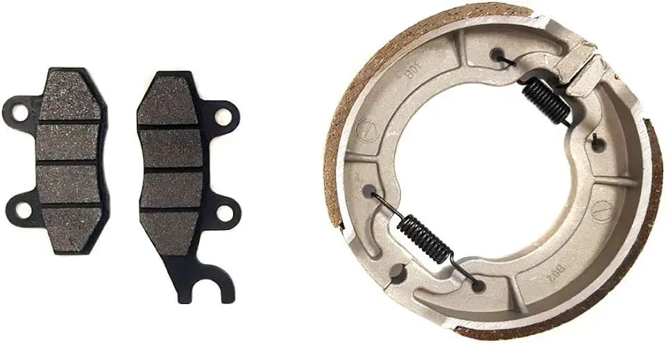 MMG Front Brake Pads + Rear Drum Shoe Kit, GY6 150cc, Ceramic