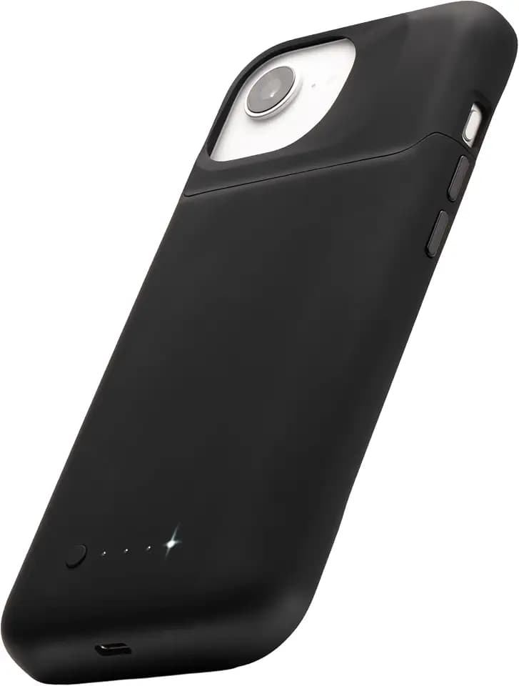 Mophie Juice Pack Battery Case for iPhone 17e/ 16e - Slim Charging Case, Magnetic Back for Wallets & Mounts, +50% Extra Battery Life, Enhanced 6-Foot Drop Protection, Sustainable Material, Black