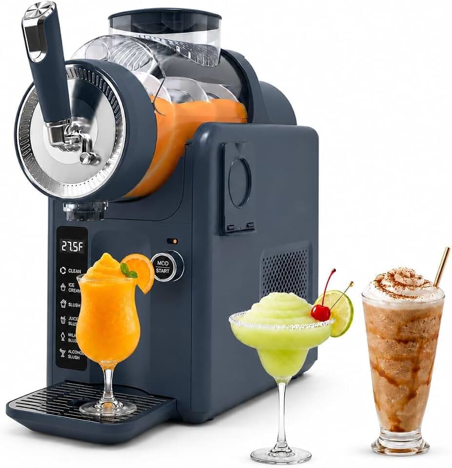 SYINTAO Slushie Machine for Home, No Ice Needed, Soft Serve Ice Cream Maker