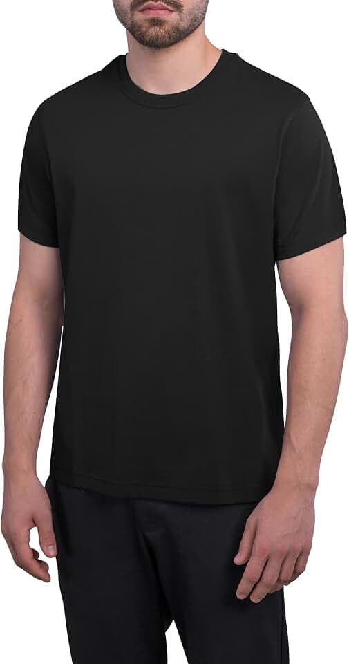 HRM Herren Luxury Roundneck Tee I Premium T-Shirt Herren Rundhalsausschnitt aus 100% Bio-Baumwolle I Basic T-Shirt bis 60°C waschbar I Hochwertige & nachhaltige Herren-Bekleidung
