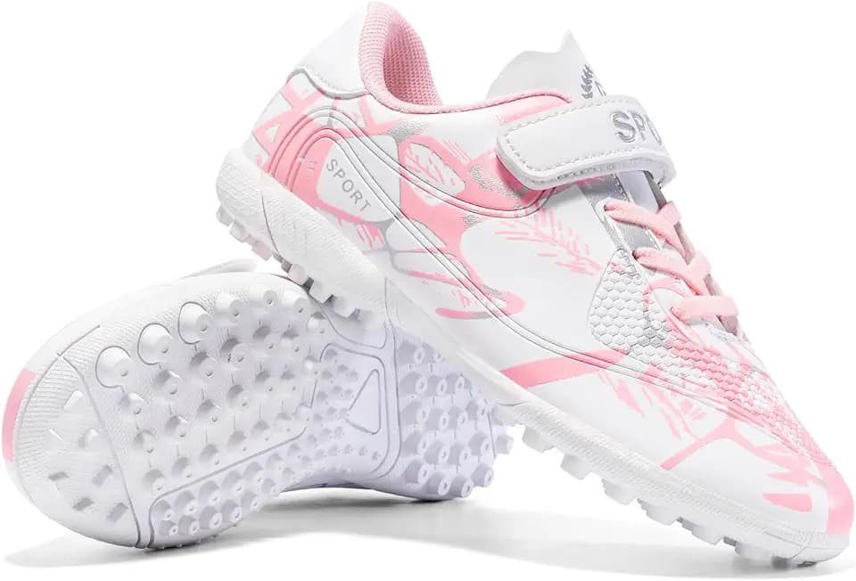 Kids Soccer Cleats Unisex-Child Turf Soccer Shoes Indoor Boys Girls Futsal Shoes Youth Football Shoes TF AG Artificial Ground Trainning Athletic Sneakers Outdoor