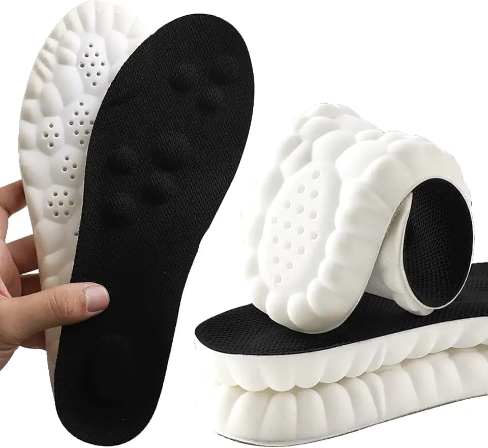 Memory Schaum Einlegesohlen mit Arch Support für Damen und Herren, Komfort Massage Einlegesohlen, Ersatz-Schuheinlagen für Turnschuhe, Turnschuhe, Arbeitsstiefel
