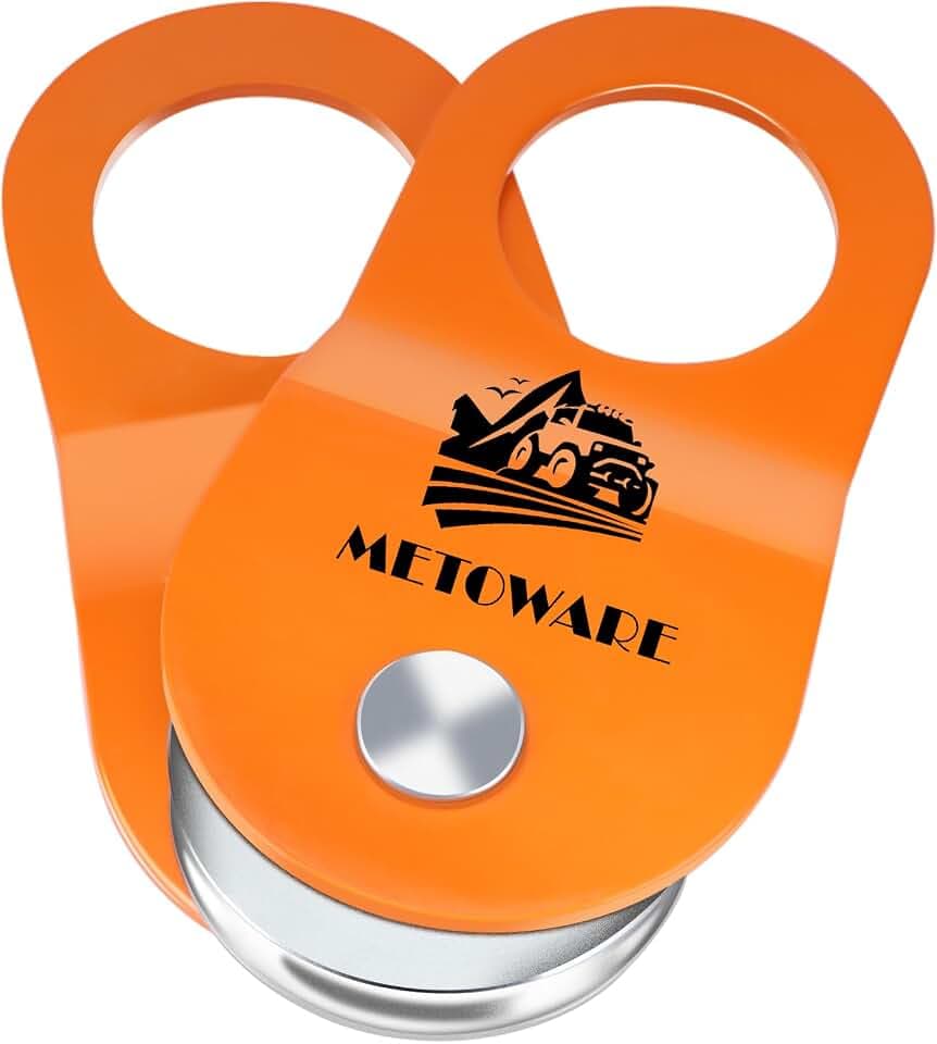 METOWARE Snatch Block Pulley, Heavy Duty 10 Ton Winch Towing Accessory