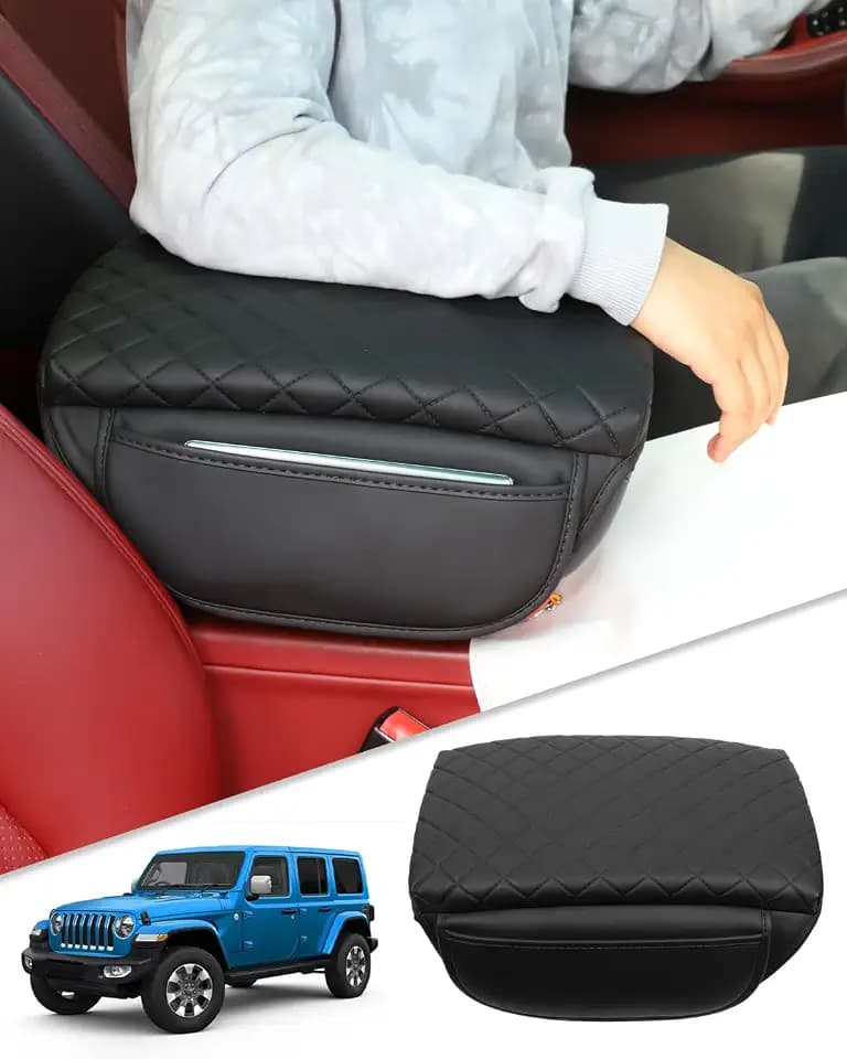 Console Armrest Cover for Jeep Gladiator JT 2020-2026 Wrangler JL 2018-2026