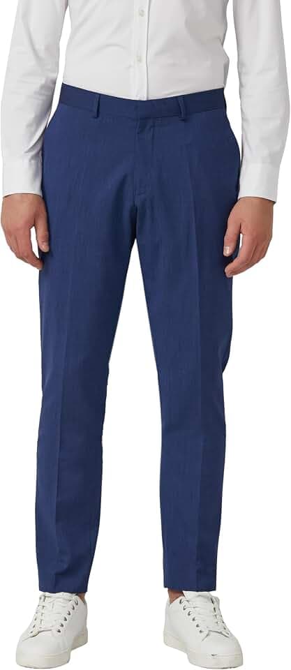 s.Oliver Herren Anzughose – Slim Fit, Webstruktur, Bügelfalte