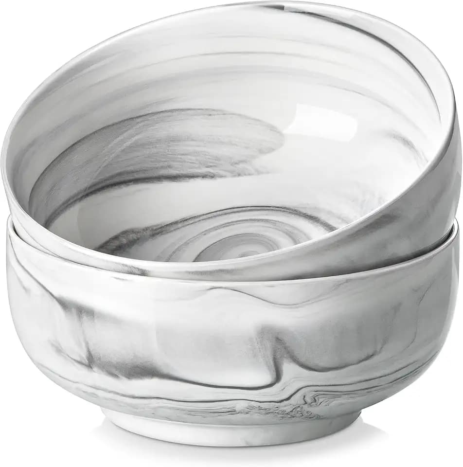 MALACASA Salad Soup Bowls Set of 2, 44 OZ Ceramic Bowls for Kitchen