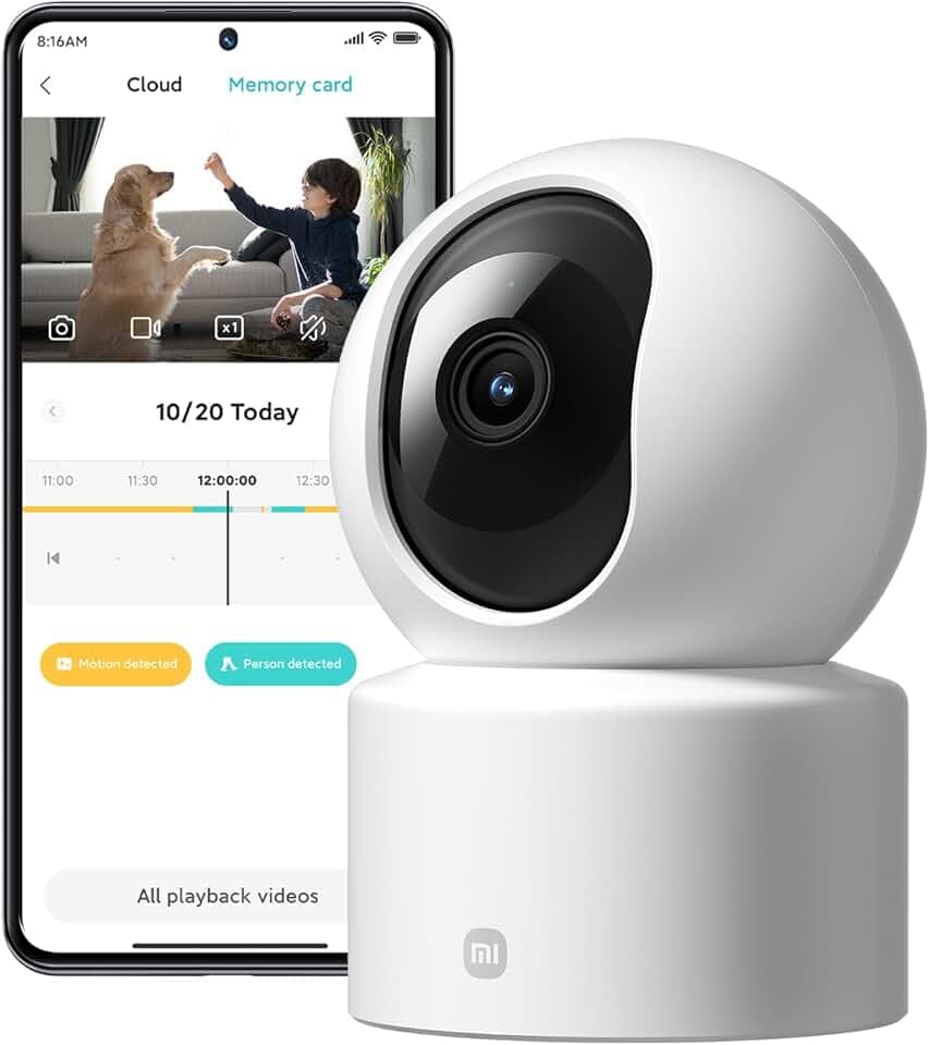 XIAOMI C301 Überwachungskamera Innen, 2K 3MP WLAN Kamera Überwachung Innen