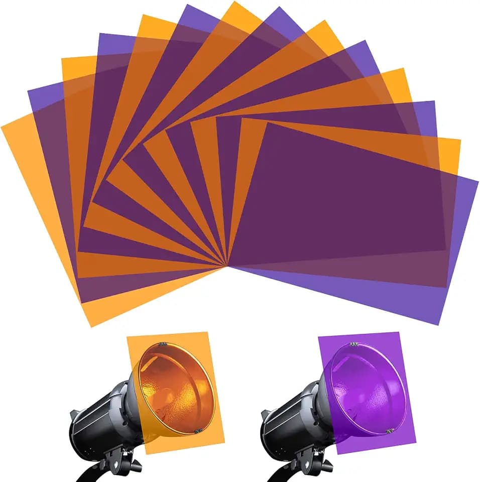 Halloween Light Gels, 14Pcs Colored Film to Cover Lights Gel Light Filter