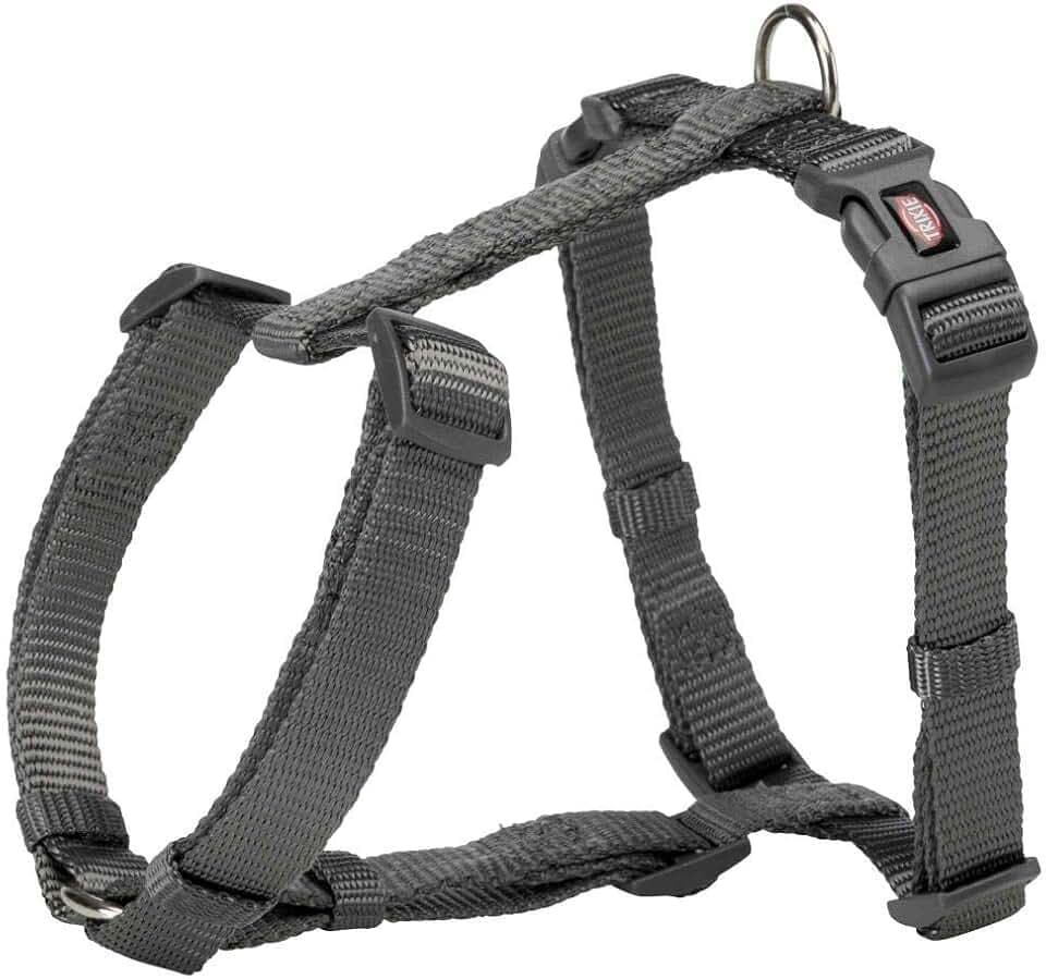 TRIXIE Premium H-Geschirr, XXS–XS: 20–32 cm/10 mm, Grafit