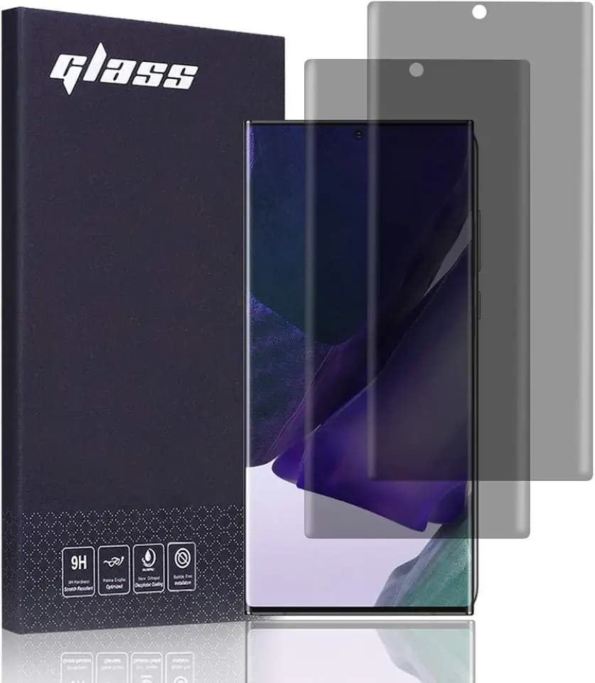 FiiMoo Privacy Schutzfolie Kompatibel mit Samsung Galaxy Note 20 Ultra, [2 Stück] [Fingerabdruckerkennung] [Vollständige Abdeckung], Anti-Spy TPU Ultra Displayschutzfolie für Galaxy Note 20 Ultra