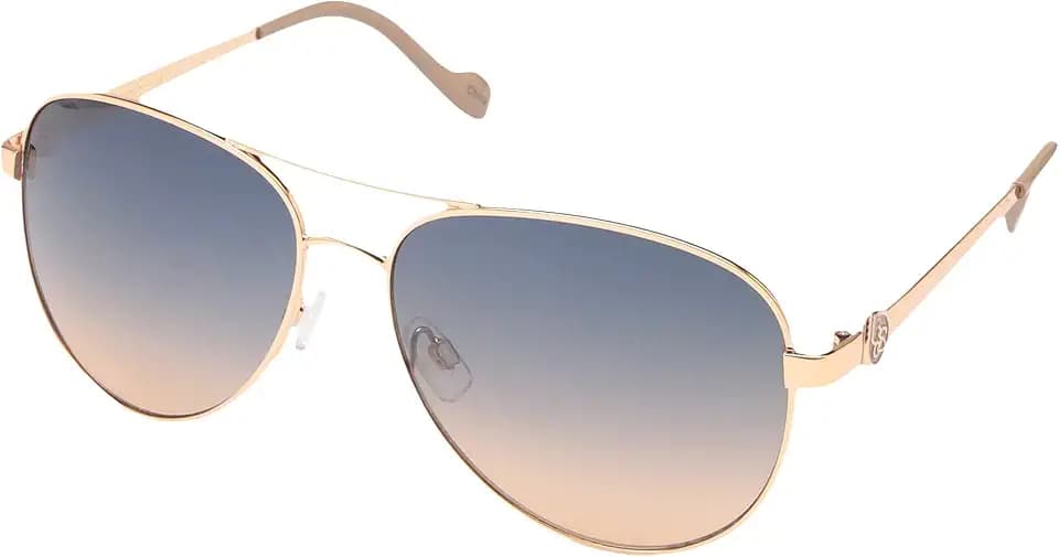 Jessica Simpson Women's Metal Aviator Pilot Sunglasses