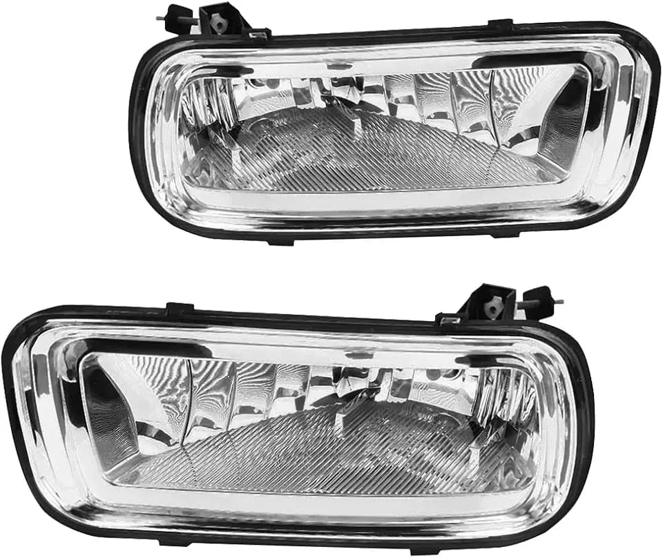 Driving Fog Lights Lamps OE Style Replacement for 2004 2005 2006 Ford F150 With H10 12V 42W Halogen Bulbs Replaces # FO2592197 FO2592209 FO2593197 FO2593209 4L3Z15200BB 5L3Z15201A (Clear Lens)