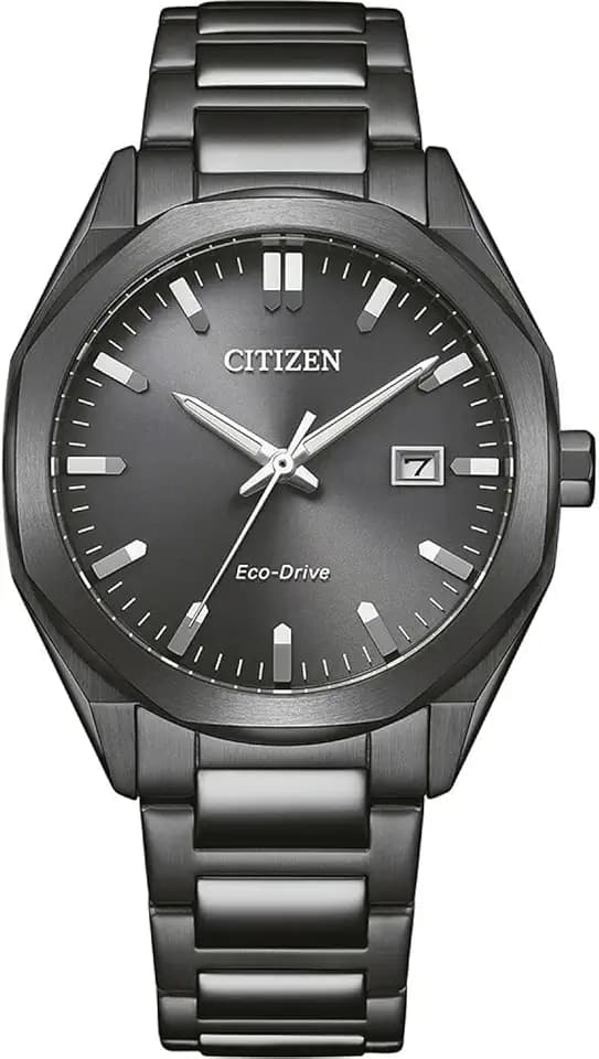 Citizen Eco-Drive Herrenuhr Edelstahl, Grau, 38 mm, BM7625-80H