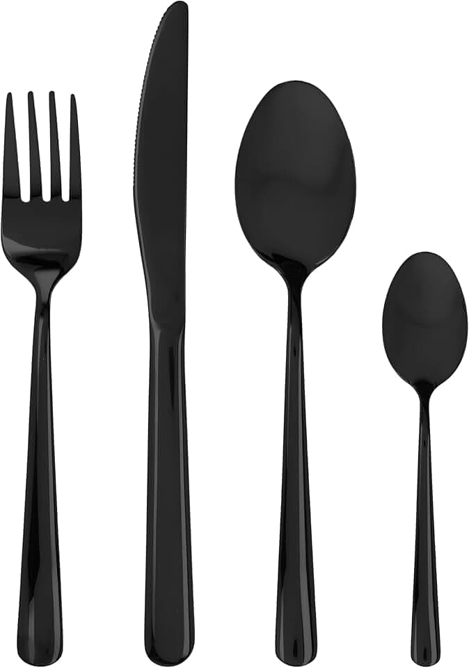 Tognana Element, Besteckset 24-teilig, Edelstahl 18/0, Schwarz