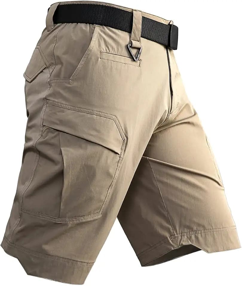CARWORNIC Herren Stretch Cargo Shorts Leichte Kurze Arbeitshosen