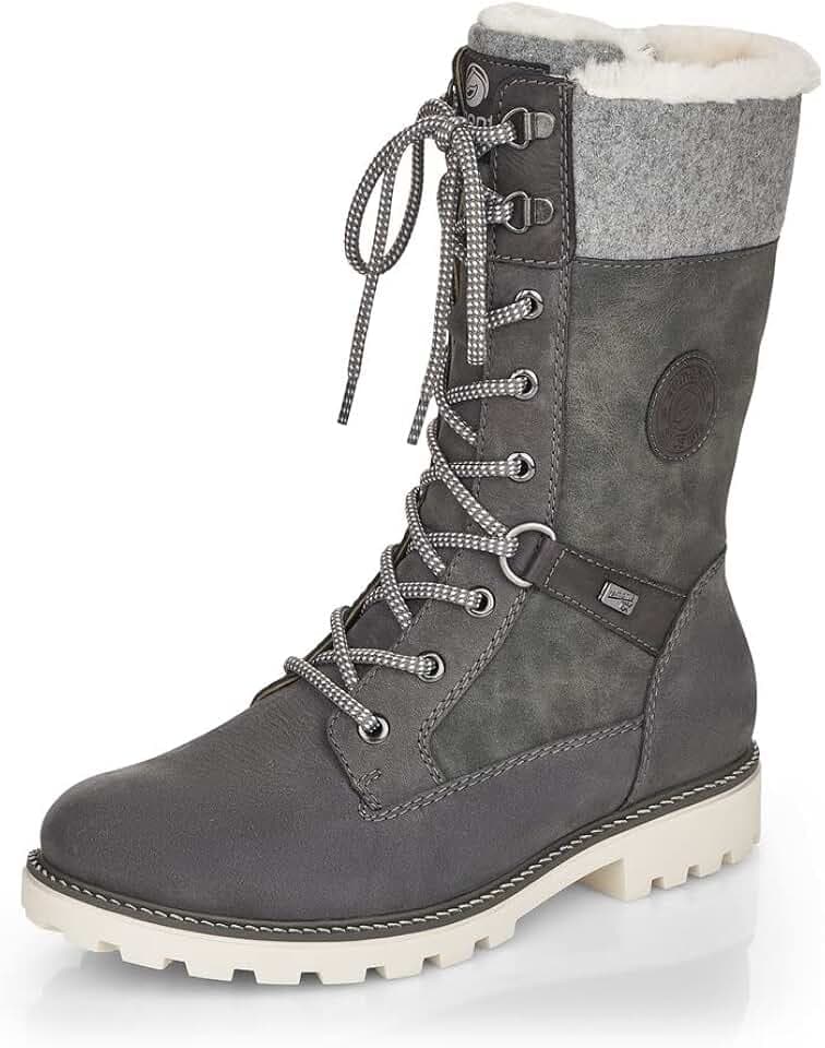 Remonte D8474-03 Schaftstiefel Leder & Textil Damen in schwarz