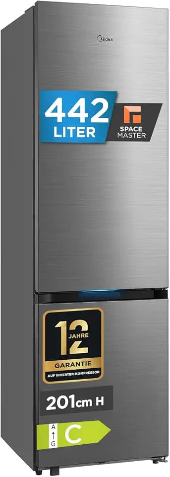 Midea 442L Kühl gefrierkombination, 201cm,WIFI, NoFrost,EEK C,SPACE MASTER