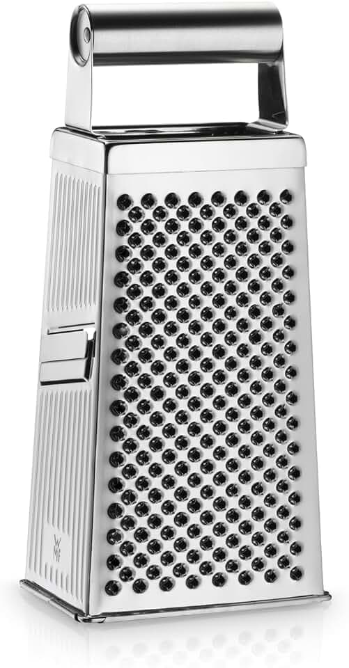 WMF Gourmet Vierkantreibe, 8 x 24 cm, Reibe Edelstahl, 4 Reibeflächen, ideal als Kartoffelreibe, Gemüsehobel, Cromargan, spülmaschinengeeignet