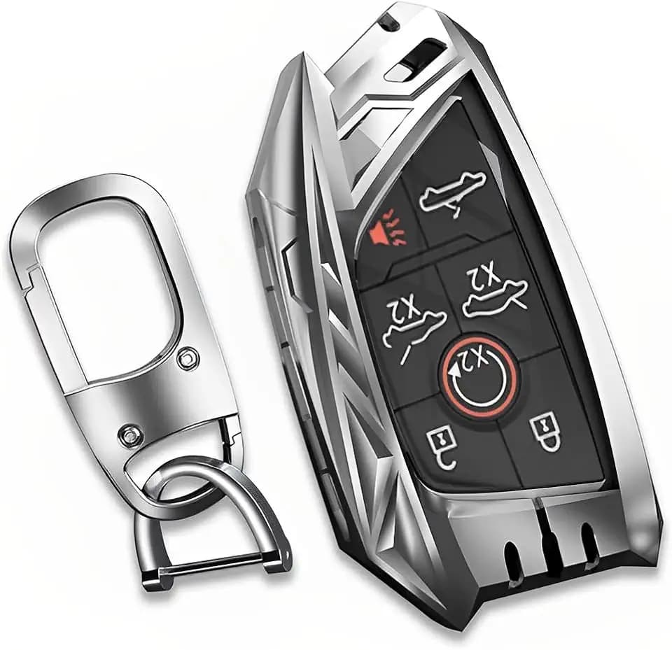 for Corvette C8 Key Fob Cover with Keychain Heavy Metal Remote Case
