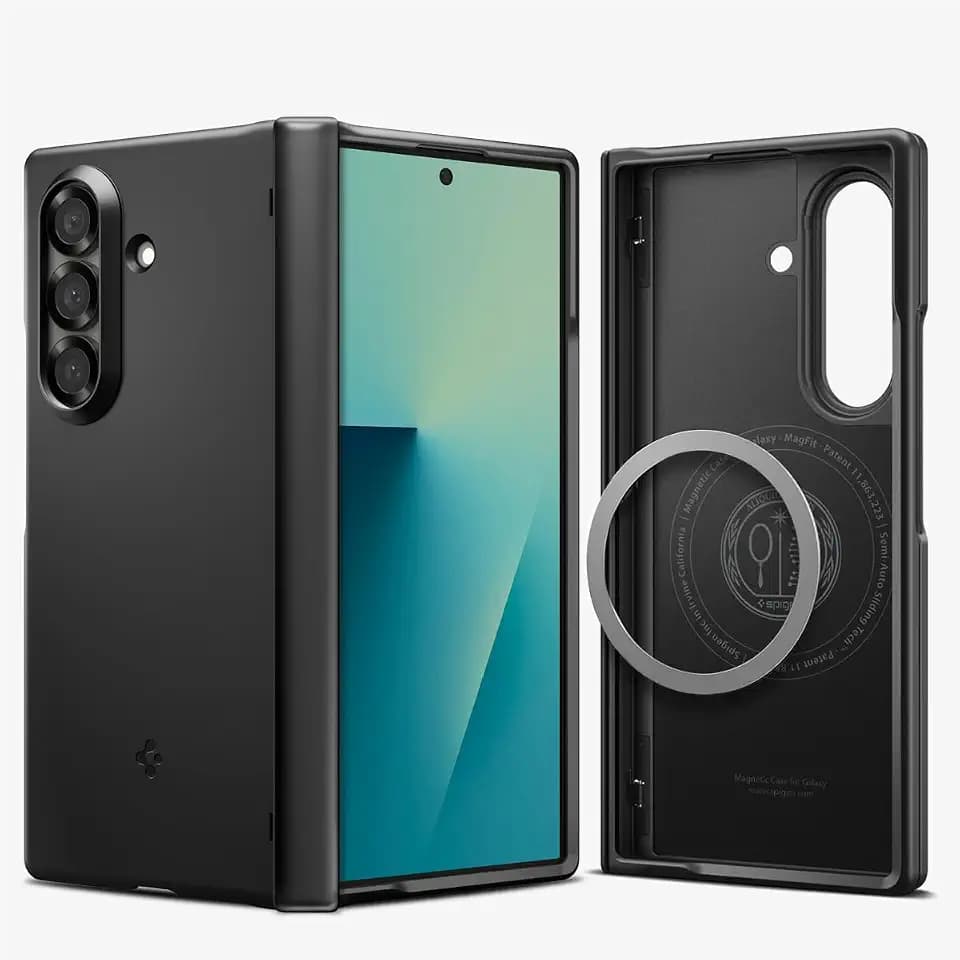 Spigen for Galaxy Z Fold 7 Case, Air Fit Pro Magfit [Hinge Protection] [Qi2.1 Certified/Magnet for Galaxy] - Black