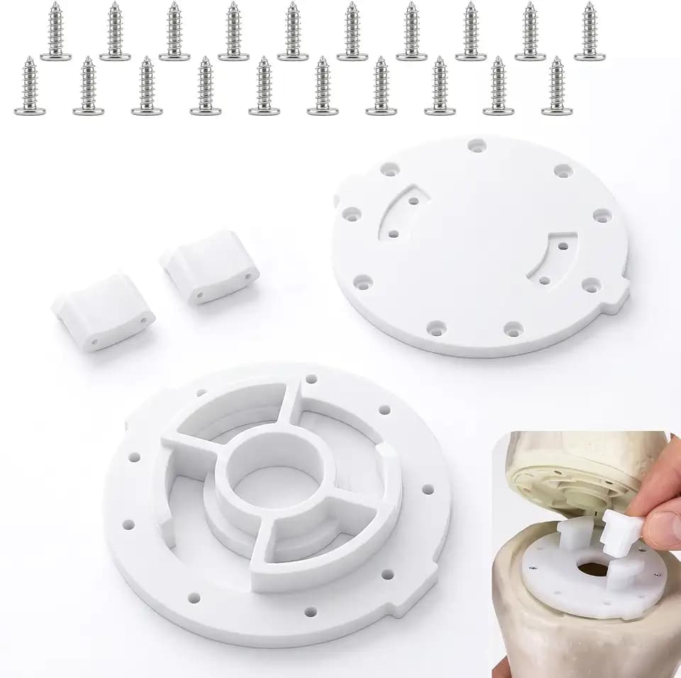 Seenelling 12 Foot Skeleton Replacement Part, 4 Pcs Shoulder Elbow Neck Replacement Connectors Kit with 20 Screws, Durable Joint Support for Halloween Outdoor Decorative Skeleton Accessories