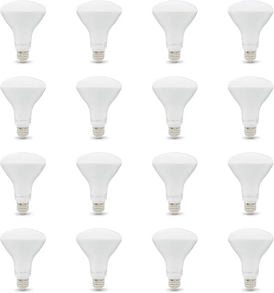 Amazon Basics BR30 LED Light Bulb, 65W Equivalent, 11W Energy Efficient, E26 Standard Base, Daylight White 5000K, Dimmable, 10,000 Hour Lifetime, 16-Pack