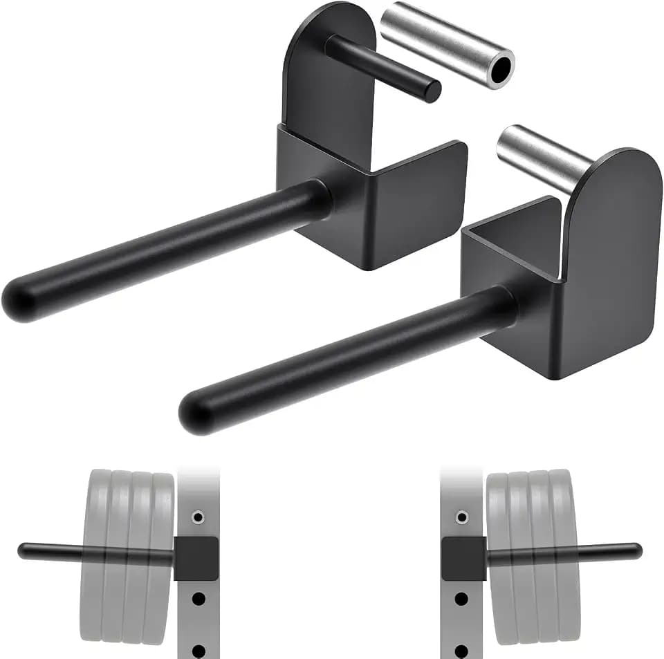 Kipika Hantelscheibenhalter für 2x2 und 3x3 Power Rack - Power Rack Aufsatz für Hantelscheiben - Passend für Standard 1-Zoll oder Olympische 2-Zoll Hantelscheiben - 2er Set