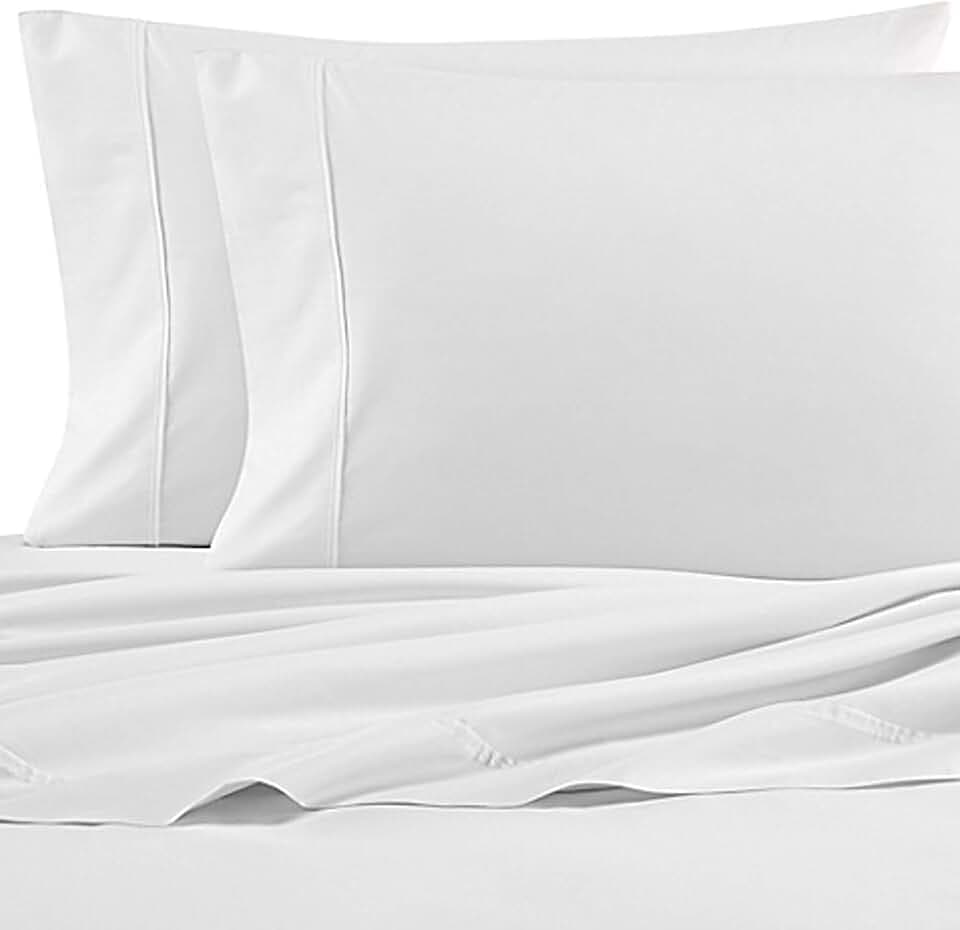 Nautica Bettwäsche-Set für King-Size-Bett, Baumwoll-Perkal-Bettwäsche-Set, frisch und kühl, leicht und atmungsaktiv (Weiß, King-Size)