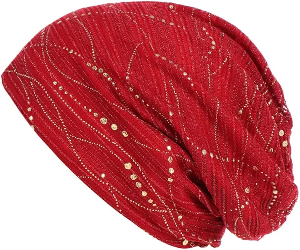 DAZISEN Frauen Baumwoll Turban Chemo Mütze – Weicher Bedruckter Kopfbedeckung Schlafmütze für Mädchen und Damen Krebs Alopezie Haarausfall Hut
