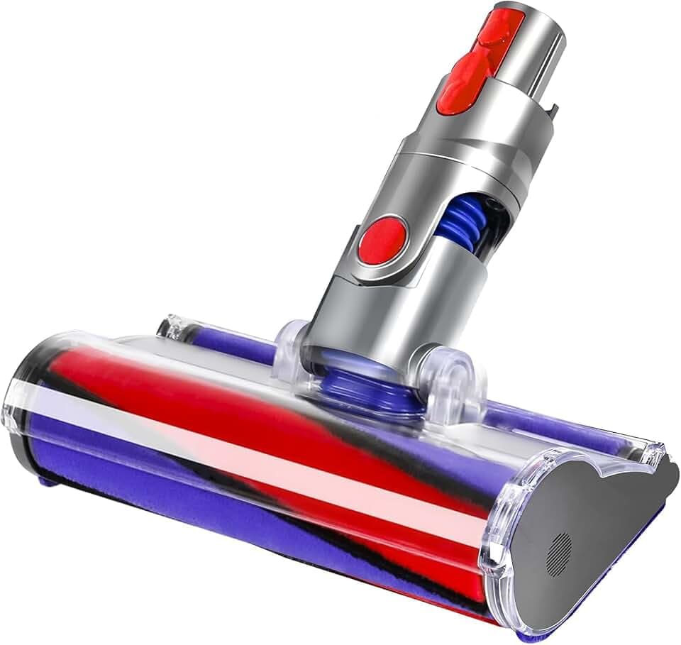 Softwalze Bodendüse Zubehör für Dyson V7 V8 V10 V11 V15 SV10 SV11 SV12 SV14 SV15 Staubsauger,Schnellwechselbarer Elektrischer Soft Roller Bürste Aufsatz Ersatzteile für Harte Böden
