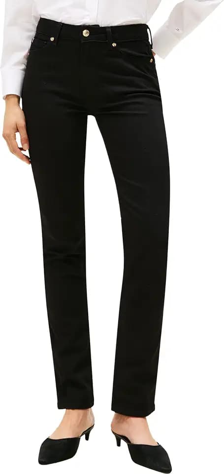 Tommy Hilfiger Damen Slim DNM Black Slim Rw Ww0ww46725