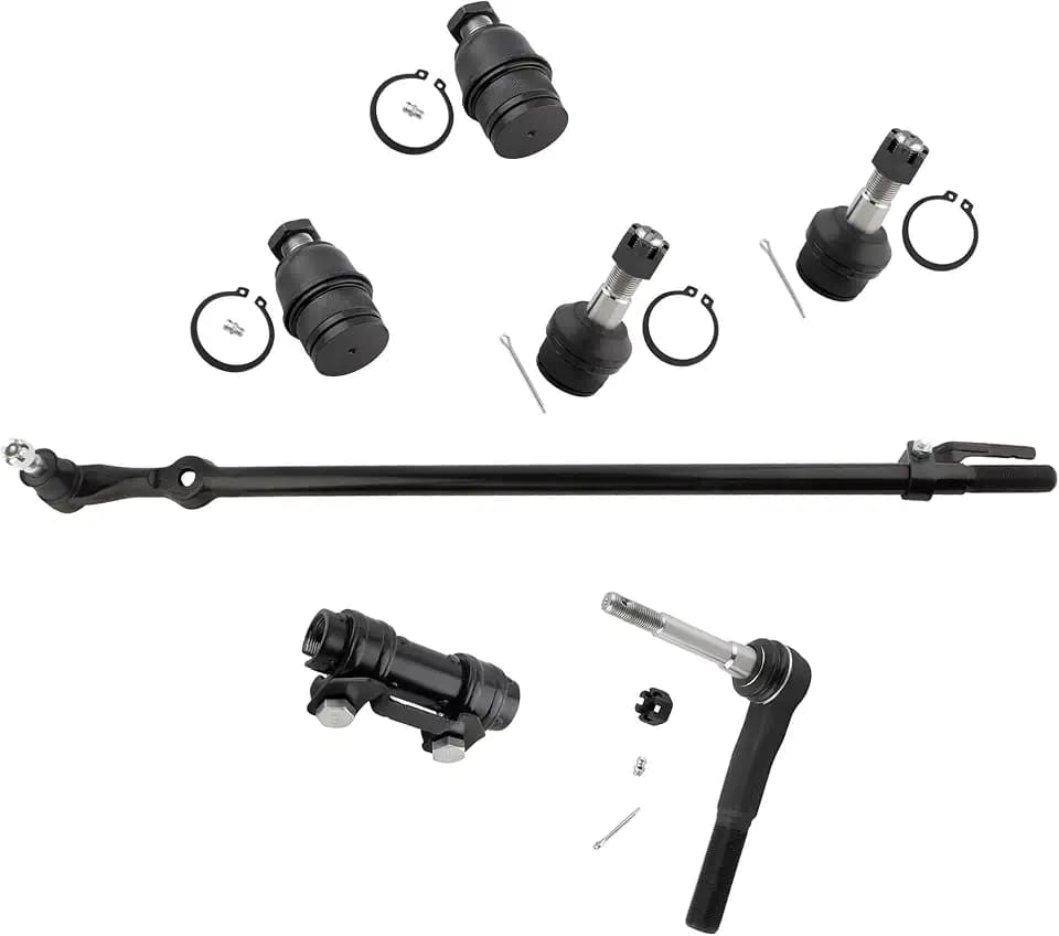 Front Upper & Lower Ball Joints Outer Tie Rod End Drag Link Adjusting Sleeve for Ford F-250 Super Duty 2005-2016 4WD, for F-350 Super Duty 2005-2016 4WD K8607 K80026 DS300008 ES3420S DS80749