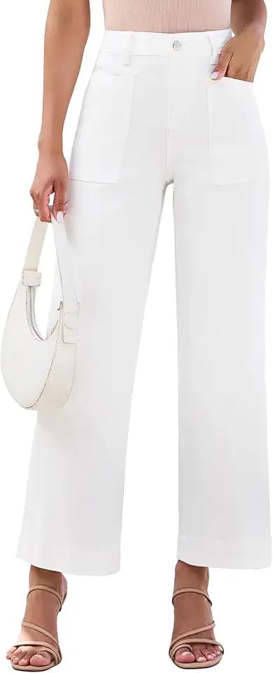 luvamia Wide Leg Jeans for Women Trendy Fall High Waisted Ankle Denim Pants