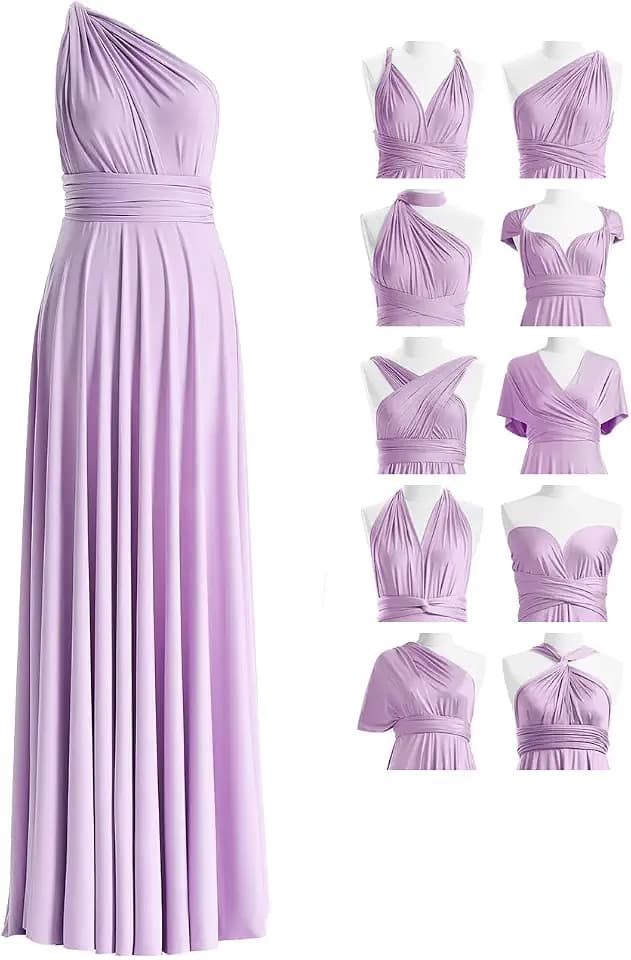 72styles Maxi Infinity Dress for Bridesmaids, Convertible Multi-Way Wrap