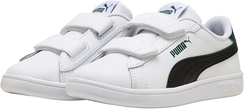 PUMA Kids Unisex Smash 3.0 Leather V Sneakers