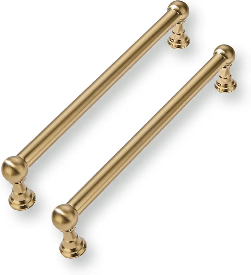 2 Pack 8 Inch Solid Zinc Cabinet Pulls Champagne Bronze Heavy Duty Kitchen Cabinet Handles