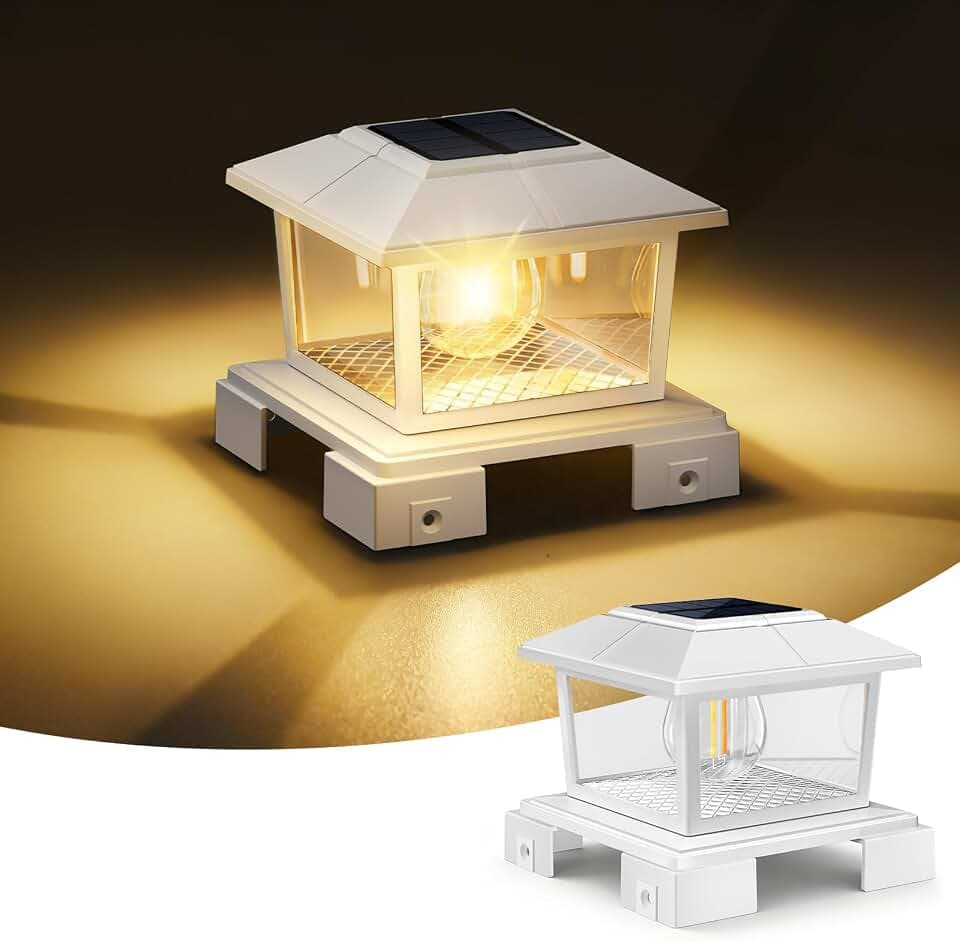 APONUO Solar Post Cap Lights Aluminum 4x4 5x5 6x6, IP65 Waterproof