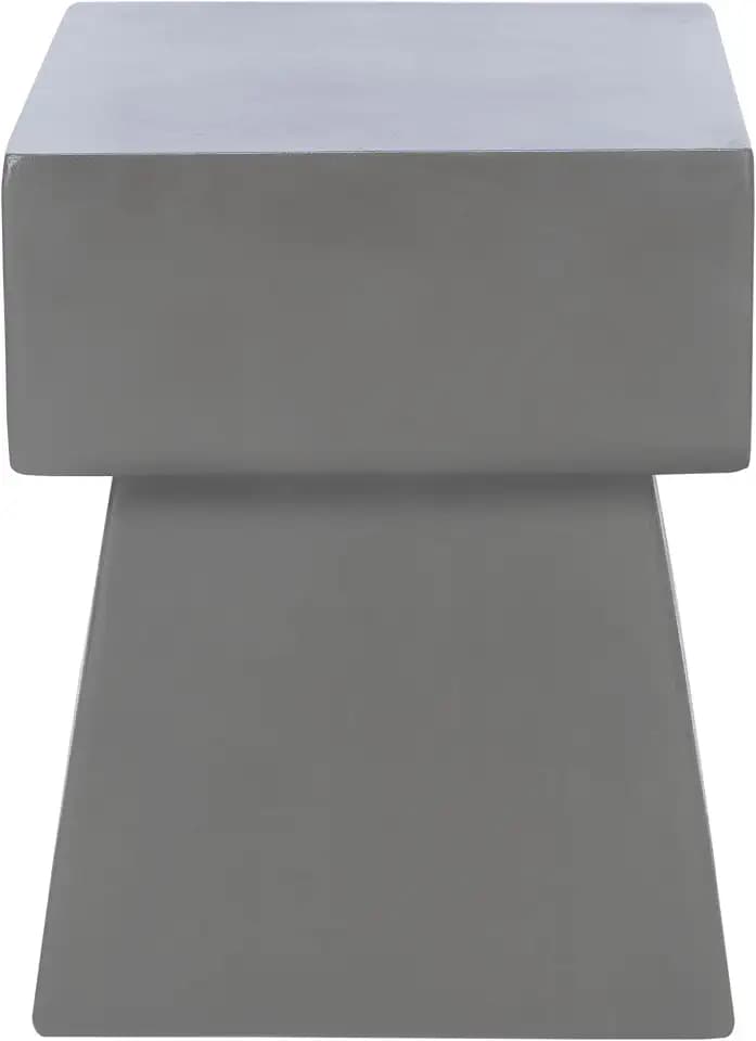 SAFAVIEH Outdoor Collection Zen Mushroom Modern Dark Grey Concrete Accent Table (Fully Assembled)