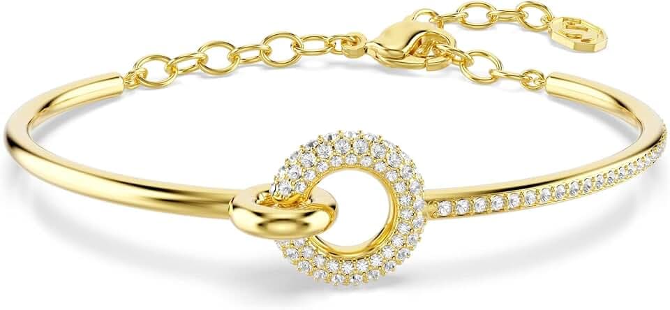 Swarovski Dextera Kollektion Armreif, Rundschliff, Weiß