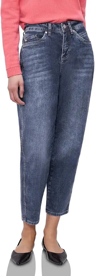 Street One Damen High Waist Barrel Leg Jeans im Loose Fit