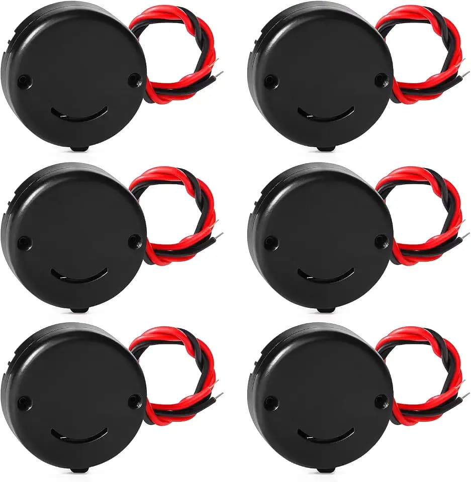 6 Stücke 2 x 3V CR2032-Knopfzelle Knopfbatterie Halter, CR2032 Rund Batteriehalter Draht Kabel Typ mit Schalter, Knopf Batterie Halter knopfzelle Schalter, Druckschalter, Schwarz