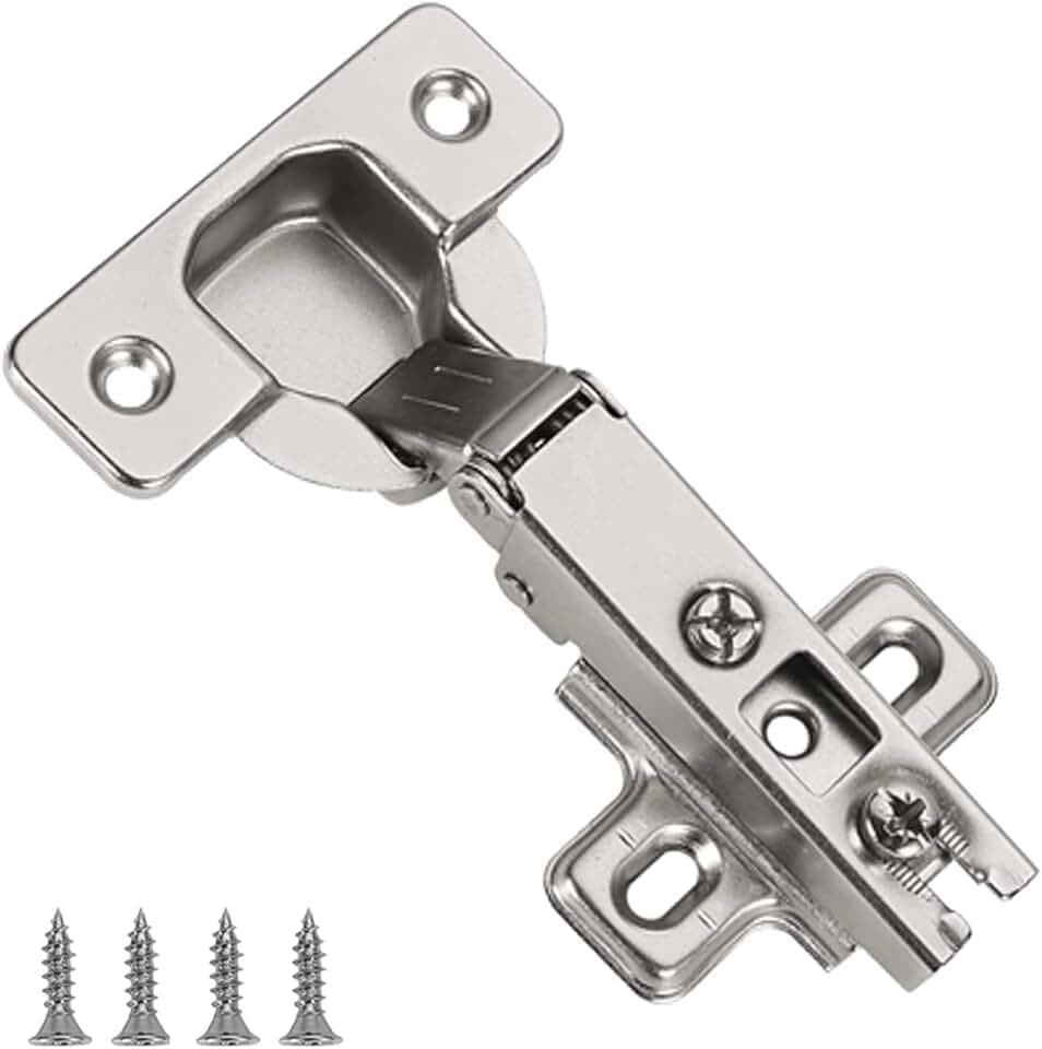 Furniware 2 Stück Scharniere für Schranktüren, Schrankscharnier Topfscharnier Scharnier Küchenschrank Öffnungswinkel 110° für Schrank Möbel Schranktür Scharniere für Küchenschränke