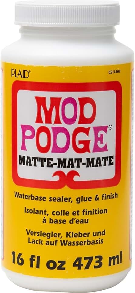 Mod Podge Waterbase Sealer, Glue and Finish (16-Ounce), CS11302 Matte Finish, 1 Pack