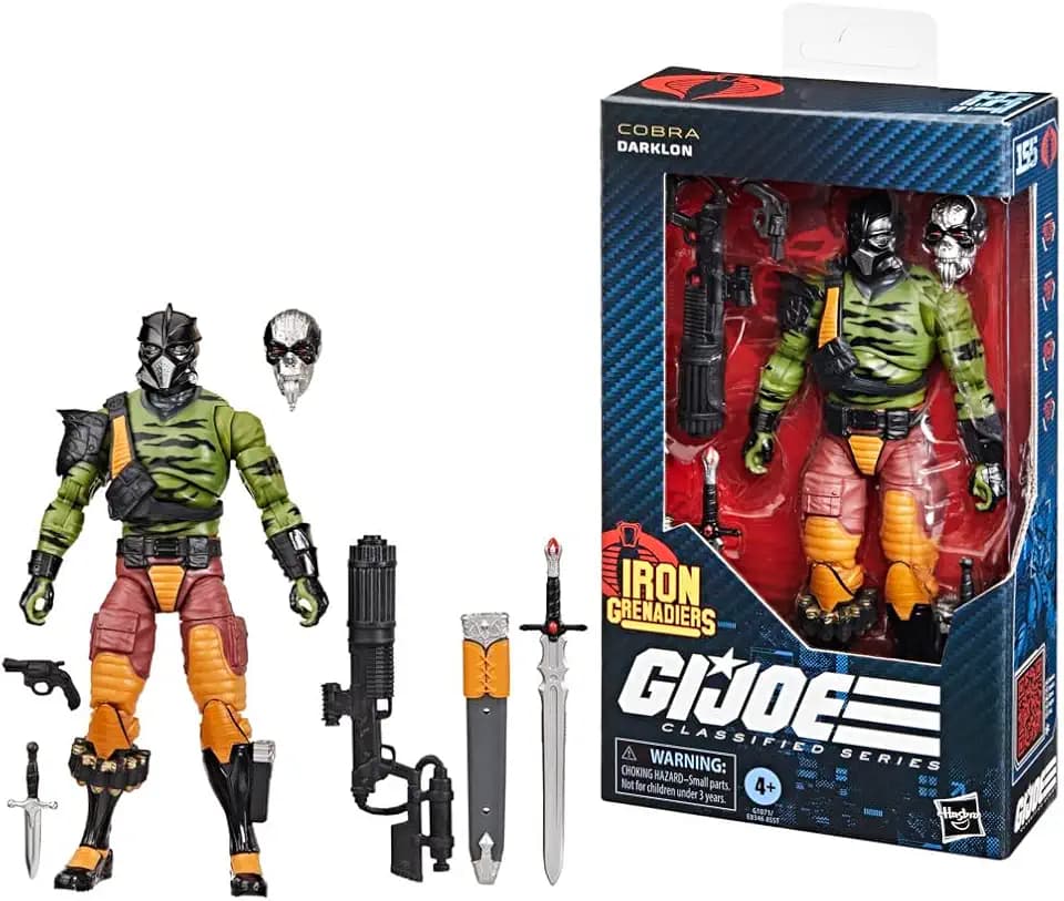 G.I. Joe Classified Series #155, Darklon, Collectible 6 Inch Action Figure with 6 Accessories